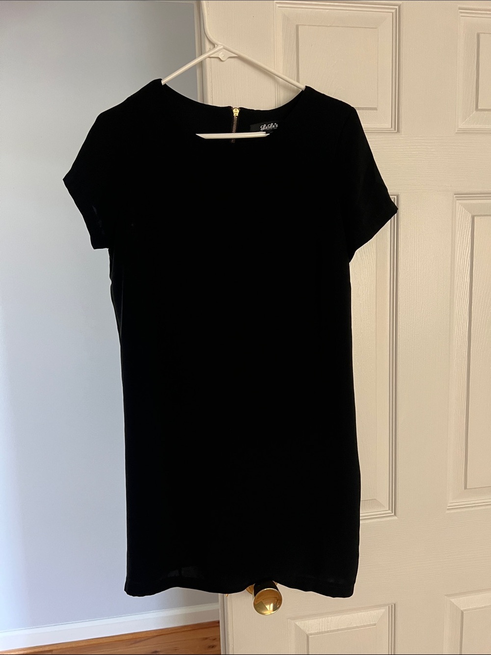 Talbots Black Short Sleeve Shift Dress